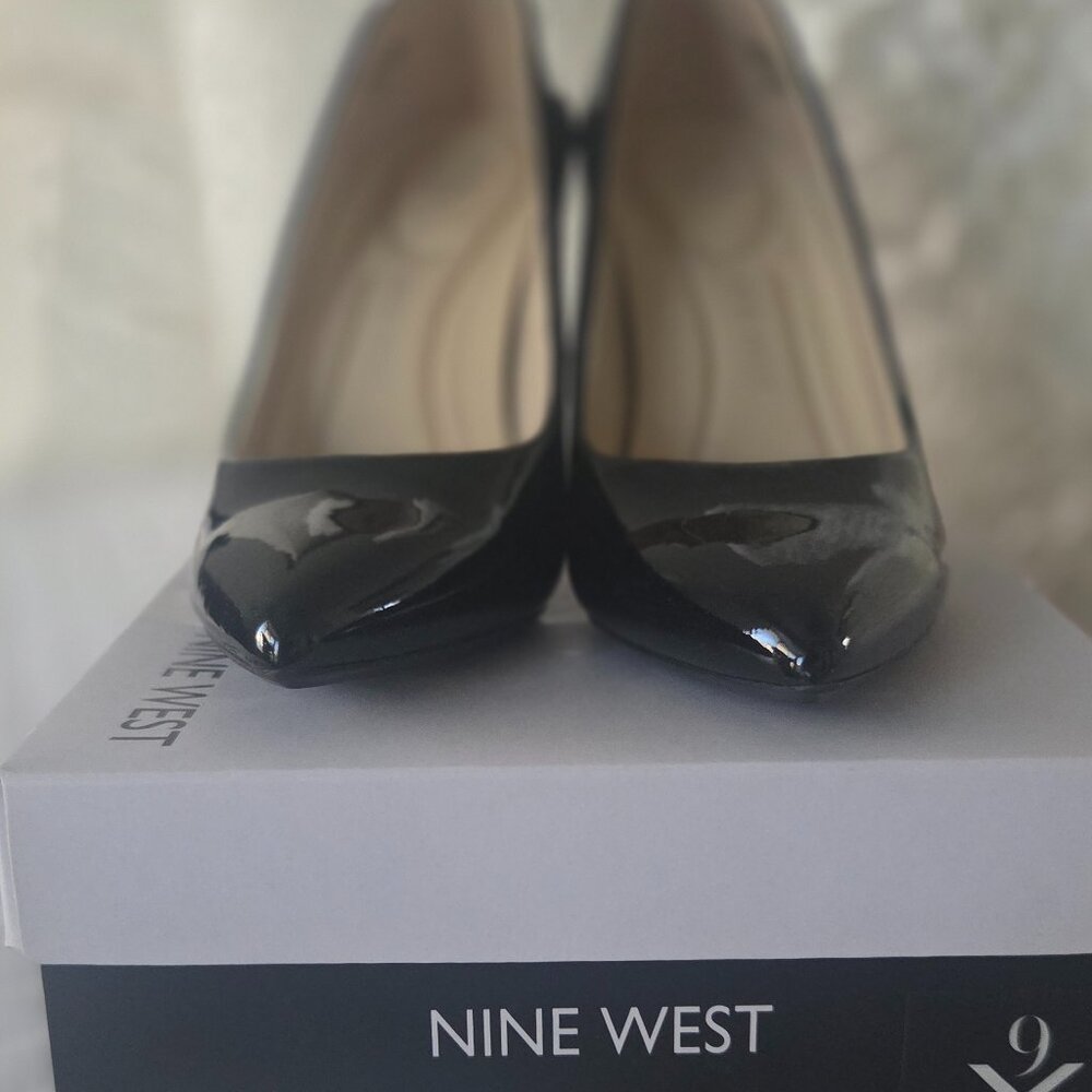 Nine West Black Patent closed toe Heels